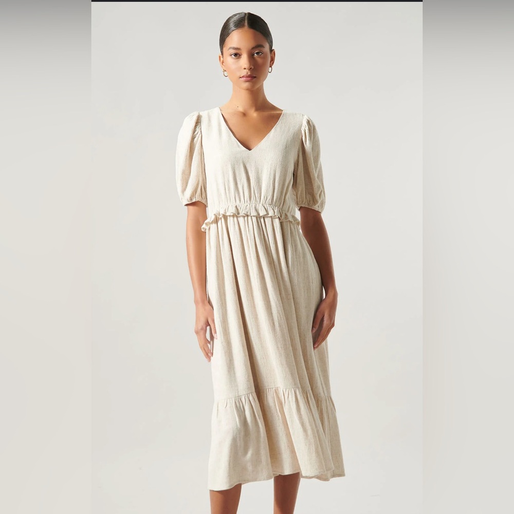 Sugarlips Saint Tropez Millie Puff Sleeve Midi Dress - Small